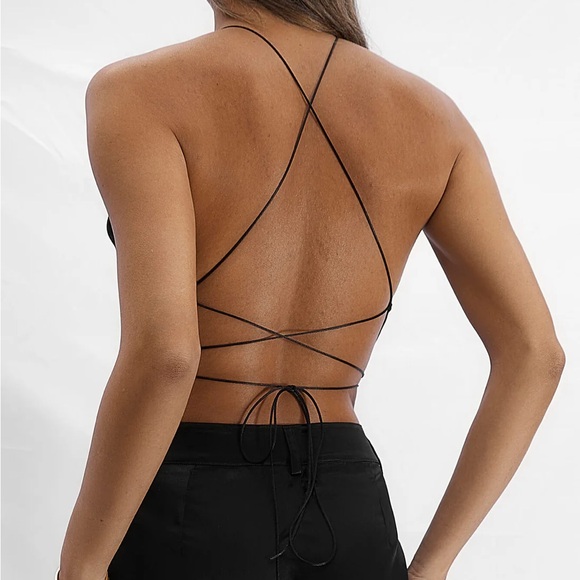 All Things Golden Silk Tie Top - Picture 2 of 6